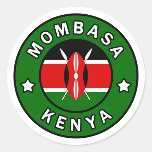 Mombasa Kenya Classic Round Sticker