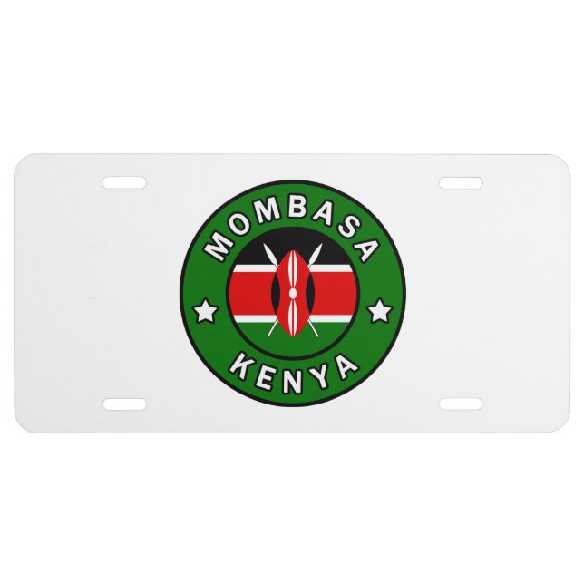 Mombasa Kenya License Plate (Front)