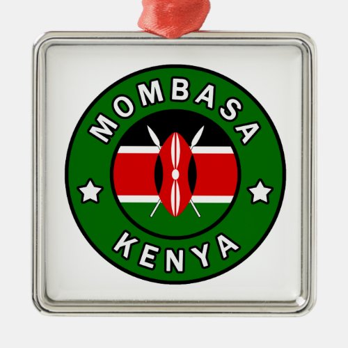 Mombasa Kenya Metal Ornament