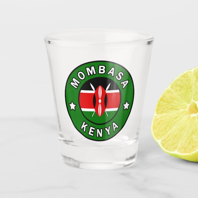 Mombasa Kenya Shot Glass (Front)