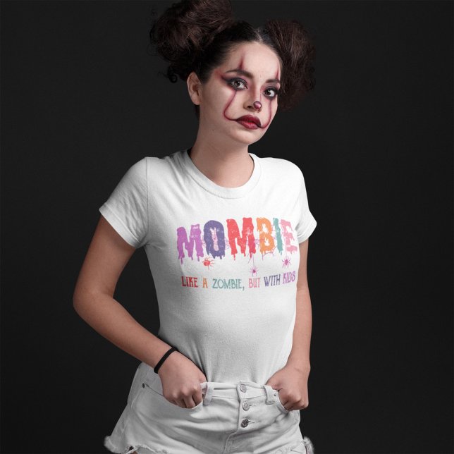 Mombie Like Zombie But With Kids Halloween Spider T-Shirt (Creator Uploaded)