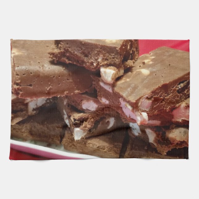 momcherrymarshmallowfudge kitchen towel (Horizontal)