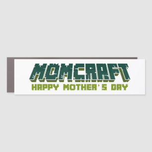 Momcraft Happy Mother Day Funny Gamer Mom Car Magnet