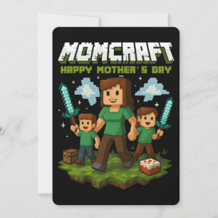 Momcraft Happy Mother Day Funny Gamer Mom Holiday Card