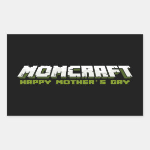 Momcraft Happy Mother Day Funny Gamer Mom Rectangular Sticker