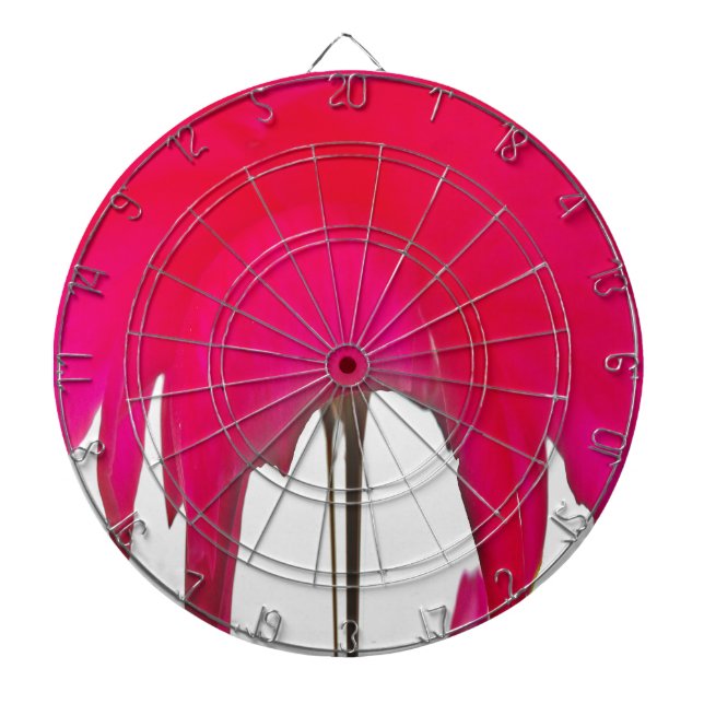 Moment Captured: A Red Rose Petal Elegance Dart Board (Front)