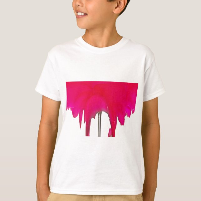 Moment Captured: A Red Rose Petal Elegance T-Shirt (Front)