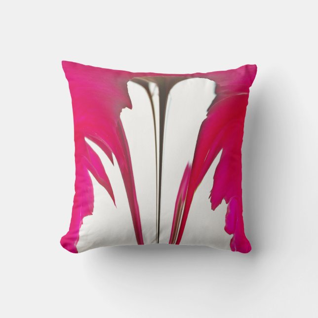Moment Captured: A Red Rose Petal Elegance Throw Pillow (Front)