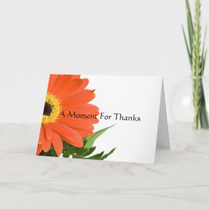 Moment for thanks thank you card