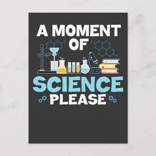 Moment of Science Funny Chemistry Scientist  Teach Postcard