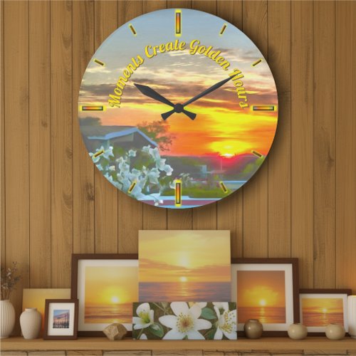 Moments Create Golden Hours 2295 Large Clock