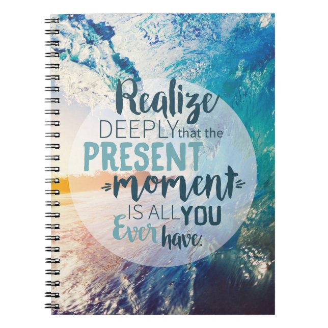 Moments Encouragement Success Life Tips Quote Art Notebook (Front)