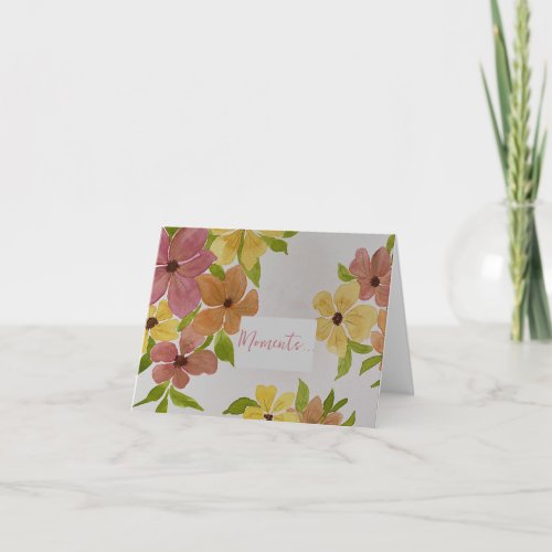 Moments Floral Folded Note Card