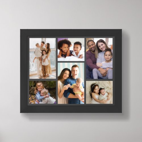 Moments in Focus Customizable 6 Photo Collage Framed Art