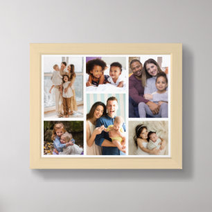 Moments in Focus: Customizable 6 Photo Collage Framed Art