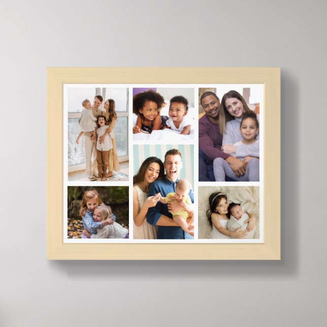 Moments in Focus: Customizable 6 Photo Collage Framed Art (Framed Front)