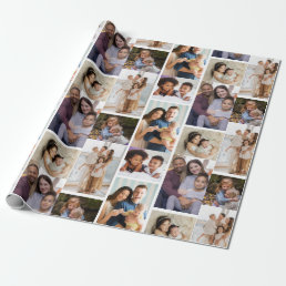 Moments in Focus: Customizable 6 Photo Collage Wrapping Paper