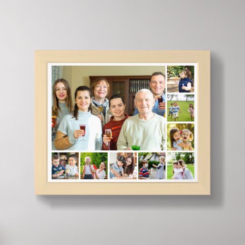 Moments in Focus Customizable 9 Photo Collage Framed Art