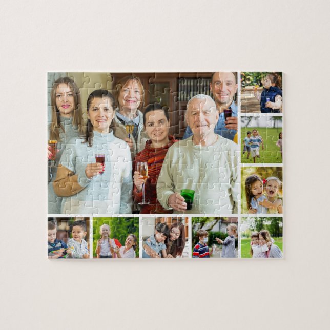 Moments in Focus: Customizable 9 Photo Collage Jigsaw Puzzle (Horizontal)