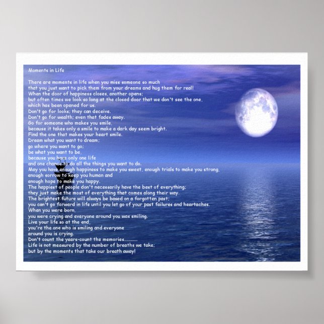 Moments In Life Poster (Front)