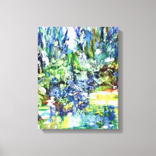 Moments in Monet Abstract Premium Wrapped Canvas