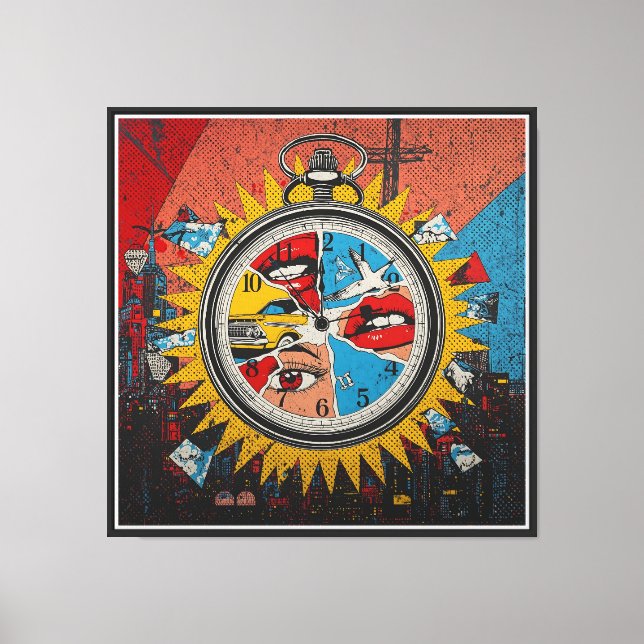 Moments in Time — Contemporary Pop Art Canvas Wall Print (Front)