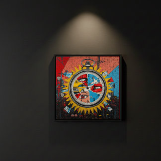 Moments in Time — Contemporary Pop Art Canvas Wall Print
