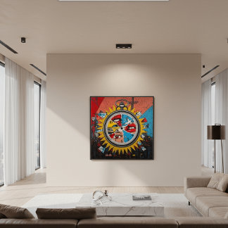 Moments in Time — Contemporary Pop Art Stretched  Canvas Print