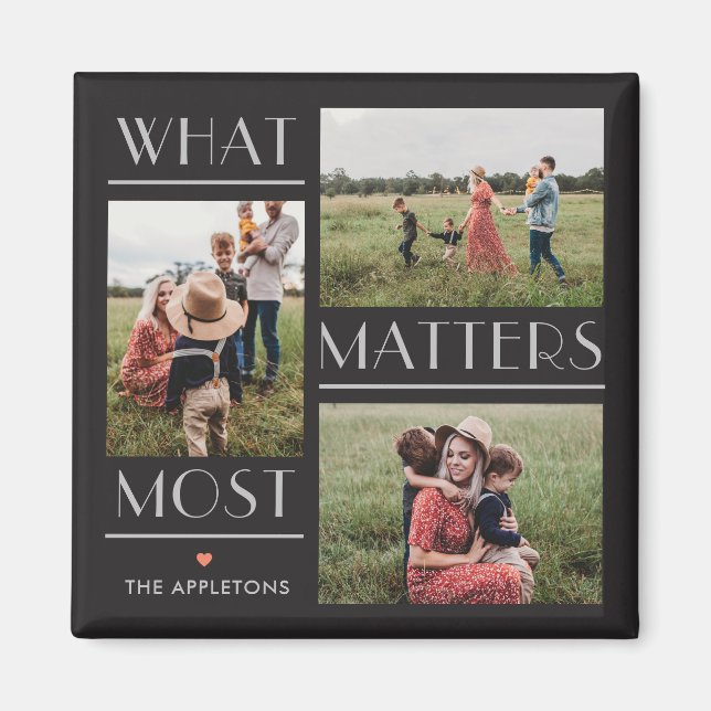 Moments Matter Personalized Photo Magnet (Front)