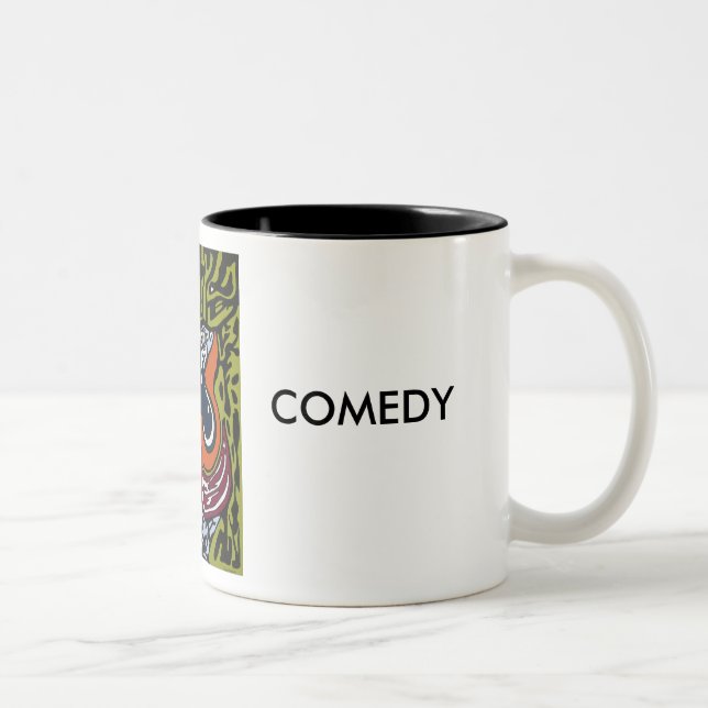 "Moments" Mug; COMEDY & TRAGEDY Two-Tone Coffee Mug (Right)