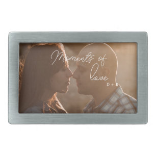 Moments of love, couple in love belt buckle