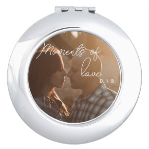 Moments of love, couple in love compact mirror