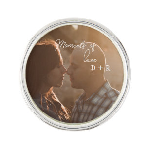 Moments of love, couple in love lapel pin