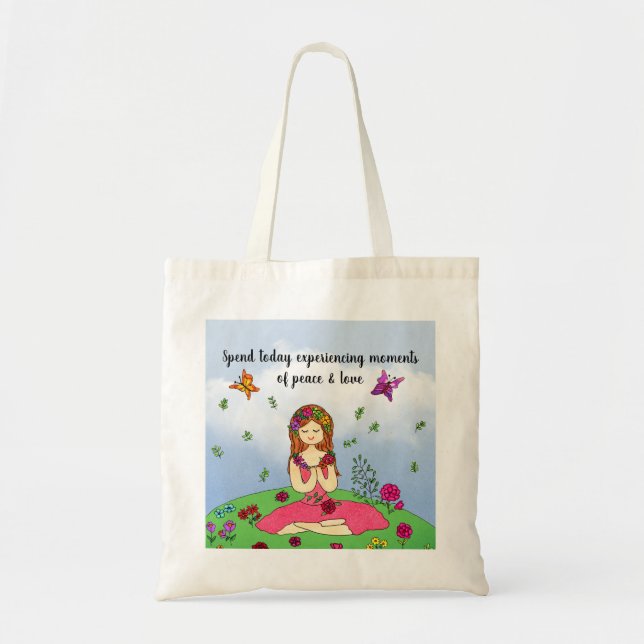 Moments of Peace & Love Tote Bag (Front)