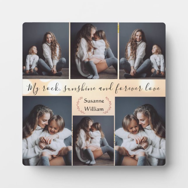 Moments to Remember: Mom and Child Personalized  Plaque (Front)