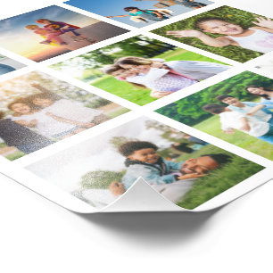 Moments Treasured: Customizable 9 Photo Collage Print