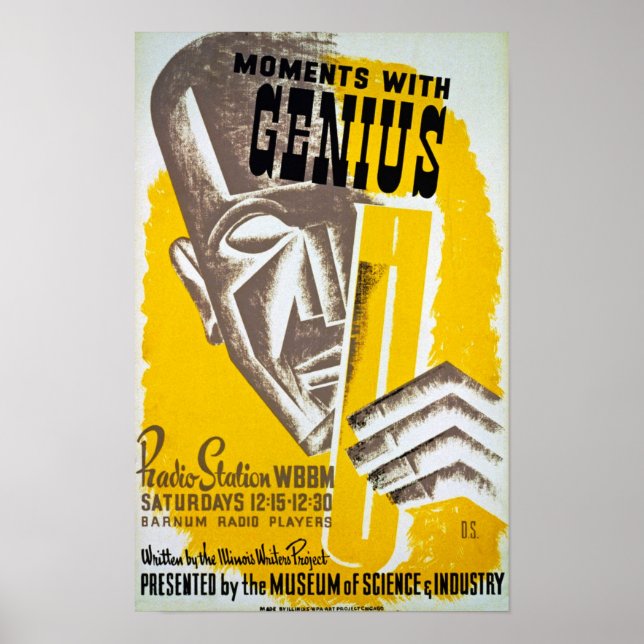 Moments with Genius Vintage Poster (Front)