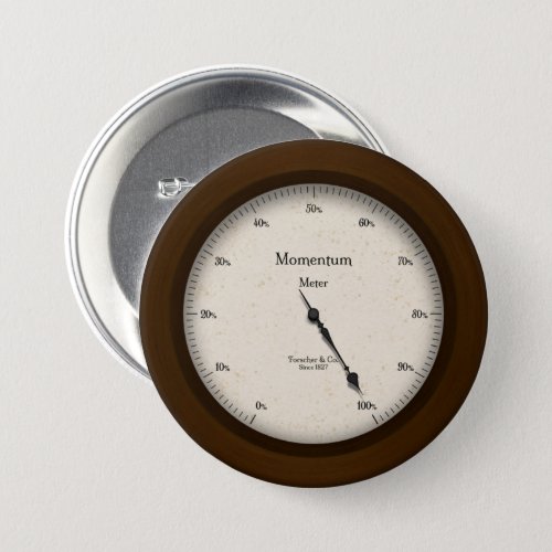 Momentum Meter Vintage Style Steampunk Gauge Button