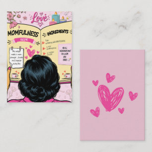 Momfulness Recipe Book Cute Comic Art Note Card