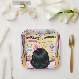 Momfulness Recipe Book Cute Comic Art Paper Plates