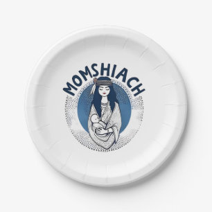 Momhiach Jewish Hanukkah 2025 Mom Jew Paper Plates