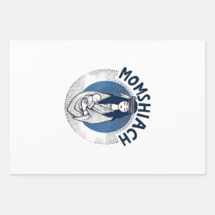 Momhiach Jewish Hanukkah 2025 Mom Jew Wrapping Paper Sheets