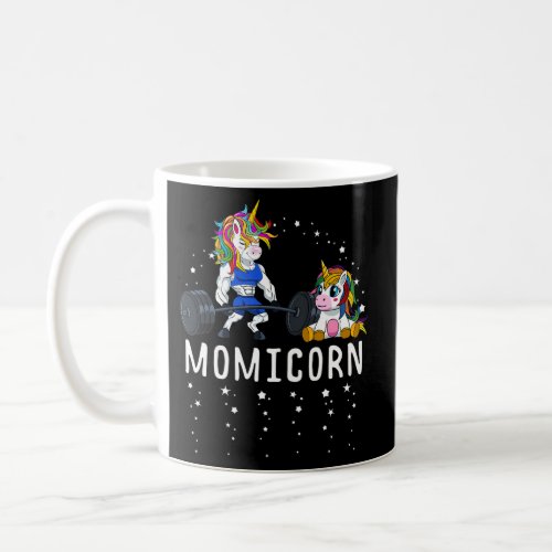Momicorn Unicorn Mom Fitness Gym Weightlifting Coffee Mug