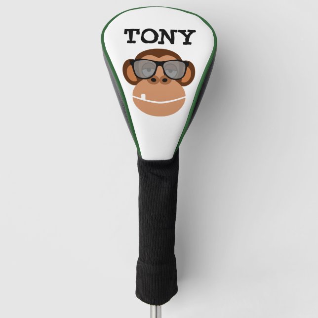 MOMKEY FUNNY CUSTOM HIM Golf Head Cover (Front)