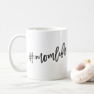 #MOMLIFE black minimal script funny quote Coffee Mug