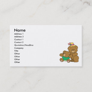 Momma and Baby Boy Bear Business Card