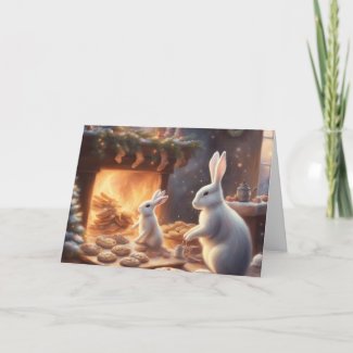 Momma and Baby Bunny at Christmas