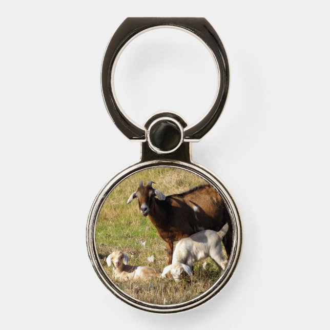 Momma and Baby Goats - Ring Stand Phone Grip (Front)