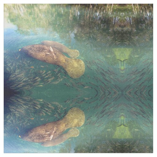 Momma and Baby Manatee Fabric
