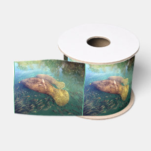 Momma and Baby Manatee Ribbon